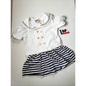 Diane Von Furstenberg girls 6 nautical dress with tags | vintage blue striped‎